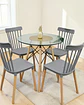 Comedor Redondo Vidrio Eames con Sillas Windsor - Miniatura 1