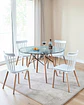 Comedor Redondo Vidrio Eames con Sillas Windsor - Miniatura 4