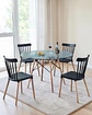 Comedor Redondo Vidrio Eames con Sillas Windsor - Miniatura 6