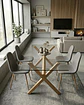 Comedor Rectangular Vidrio Elite con Sillas Scoop - Miniatura 1