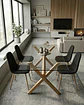 Comedor Rectangular Vidrio Elite con Sillas Scoop - Miniatura 2