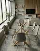 Comedor Rectangular Vidrio Elite con Sillas Scoop - Miniatura 5