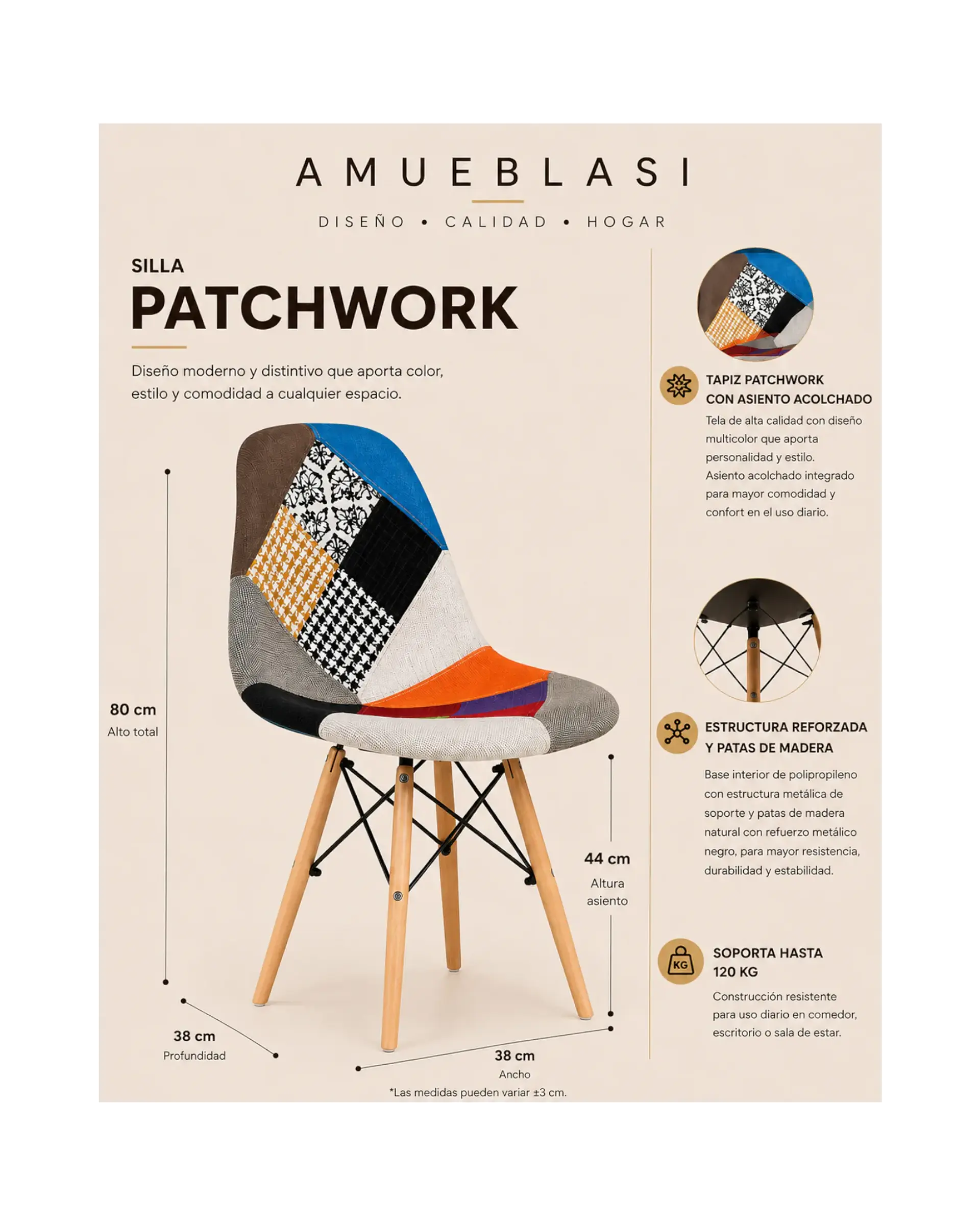 Silla Patchwork 4