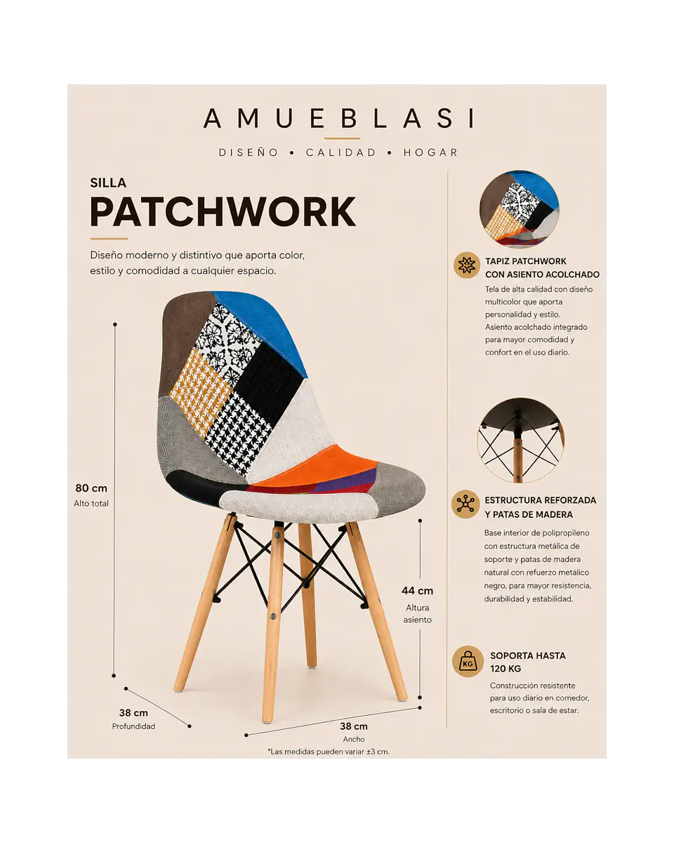 Silla Patchwork 4
