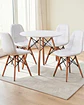 Comedor Redondo Melamina Eames 4 Sillas Buckle  - Miniatura 2