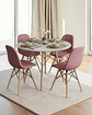 Comedor Redondo Melamina Eames 4 Sillas Buckle  - Miniatura 9