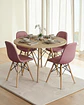 Comedor Redondo Melamina Eames 4 Sillas Buckle  - Miniatura 16
