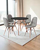 Comedor Redondo Melamina Eames 4 Sillas Buckle  - Miniatura 18