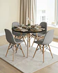 Comedor Redondo Melamina Eames 4 Sillas Buckle  - Miniatura 22