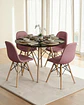 Comedor Redondo Melamina Eames 4 Sillas Buckle  - Miniatura 24