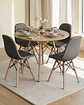 Comedor Redondo Melamina Eames 4 Sillas Buckle  - Miniatura 1