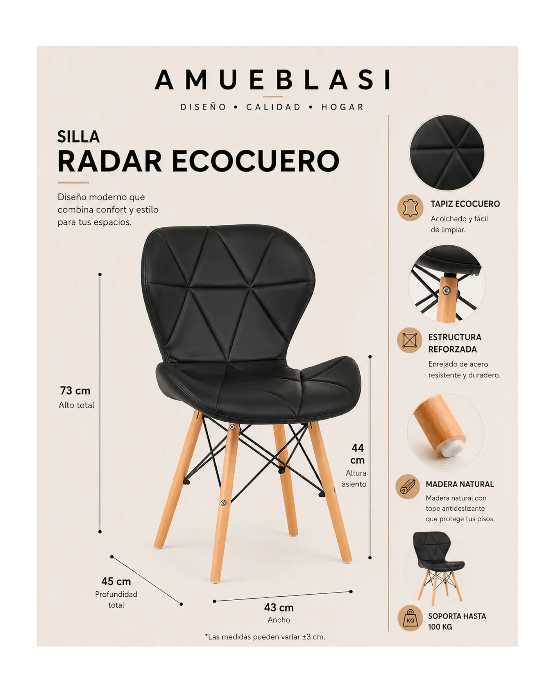 Pack 6 Sillas Radar 9