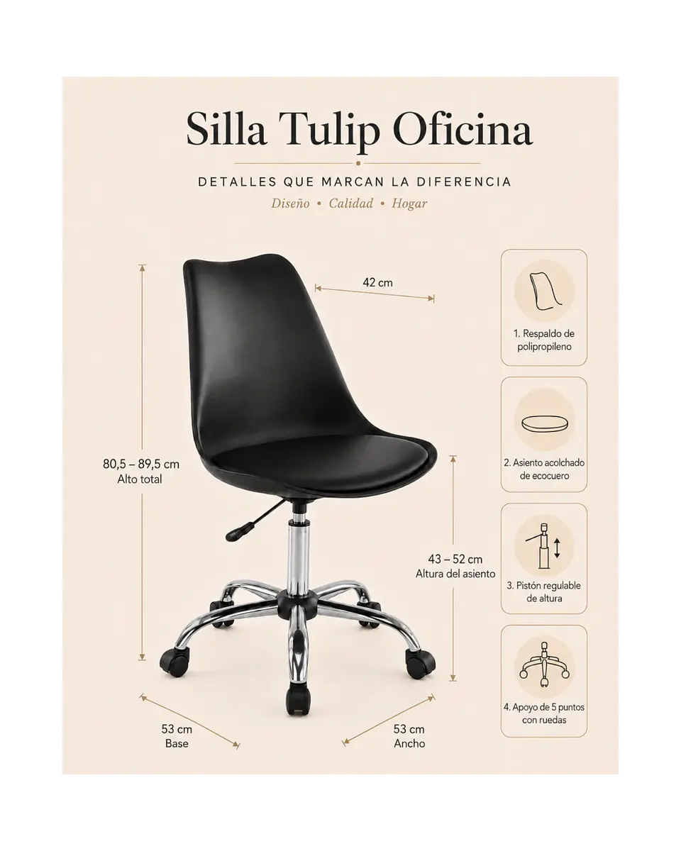 Silla Tulip Oficina 7