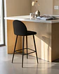 Taburete Luxury Velvet con Patas Negras 65 cm - Miniatura 2