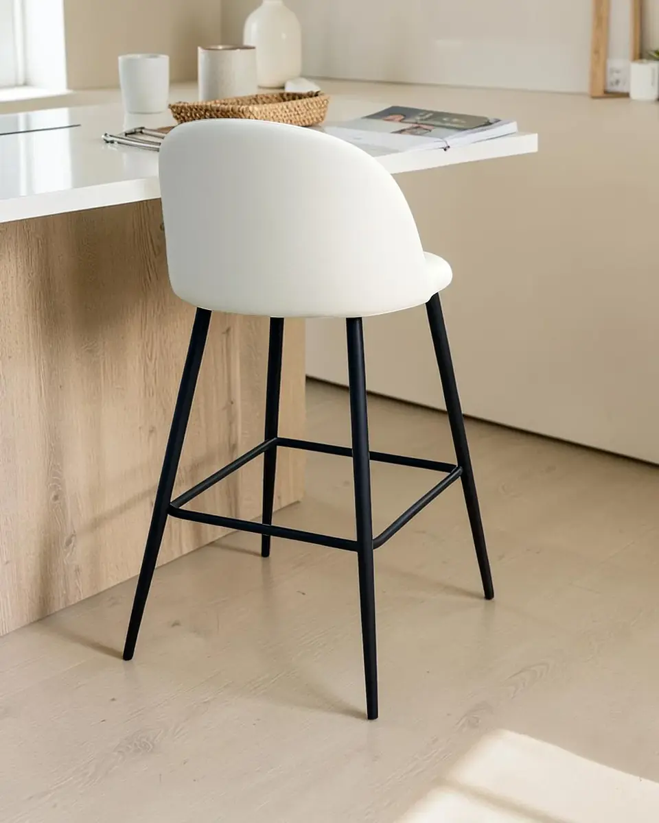 Taburete Luxury Velvet con Patas Negras 65 cm 5
