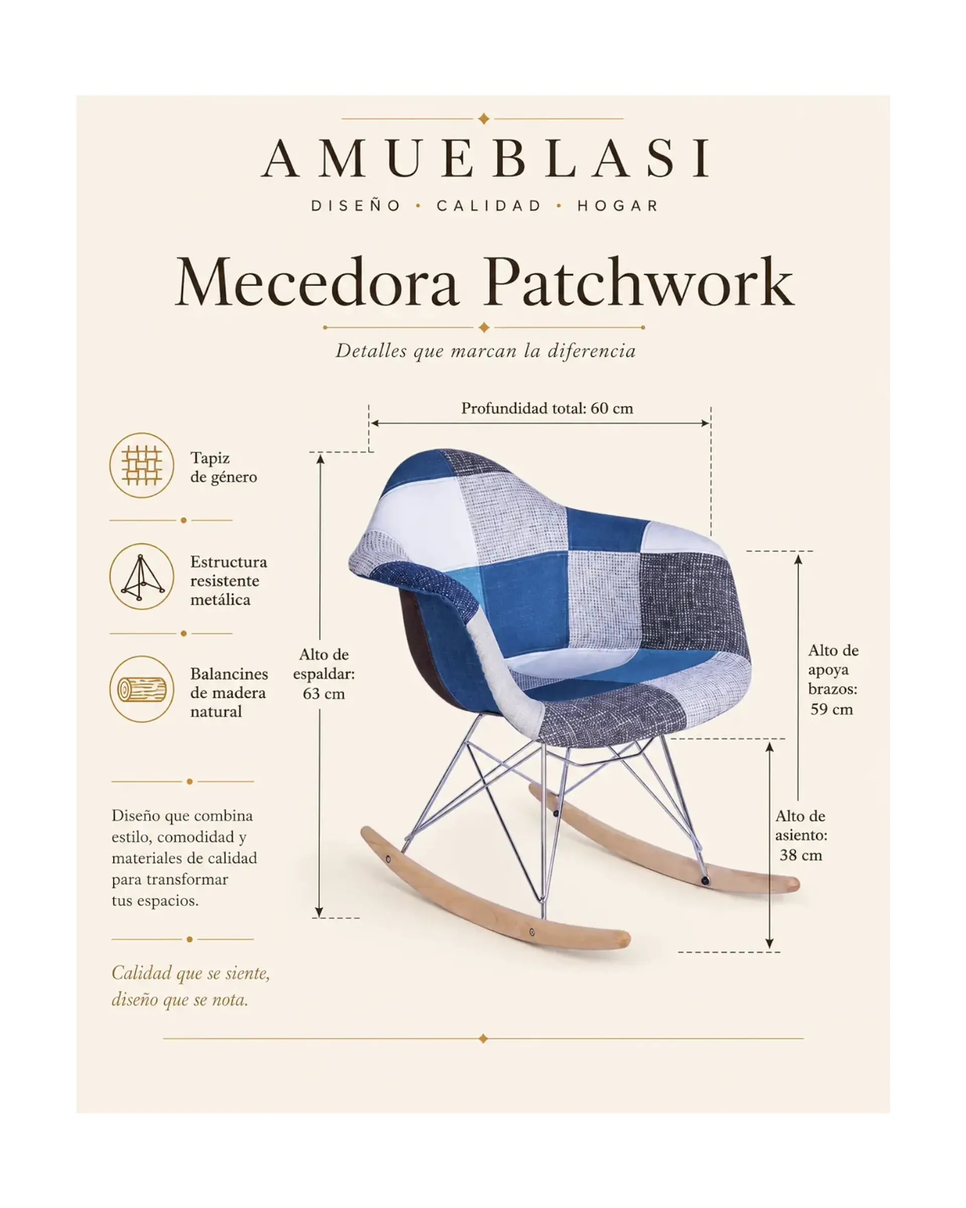 Butaca Mecedora Patchwork 7
