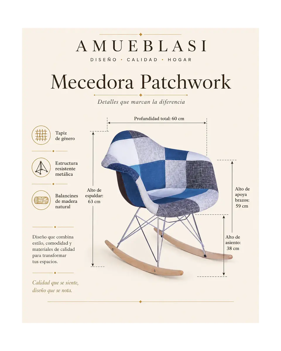 Butaca Mecedora Patchwork 7