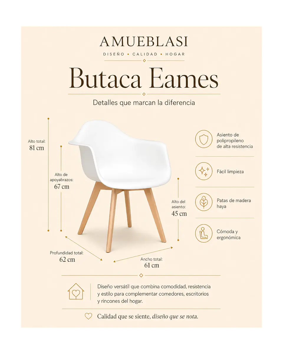 Butaca Eames wood 3