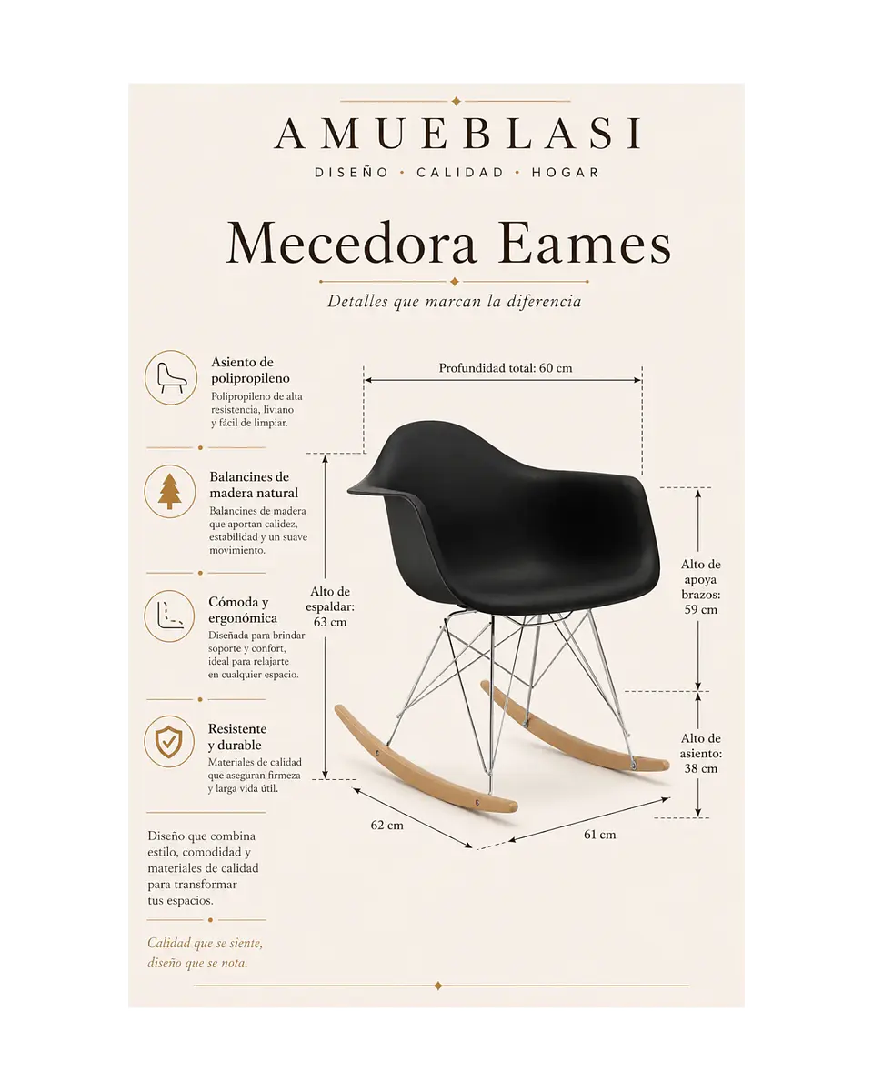 Butaca Mecedora Eames 6