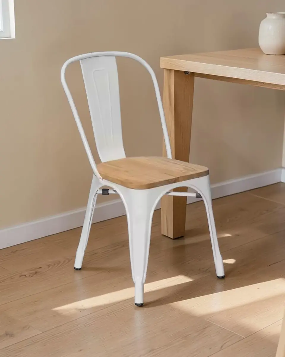 Silla Tolix con Madera 1