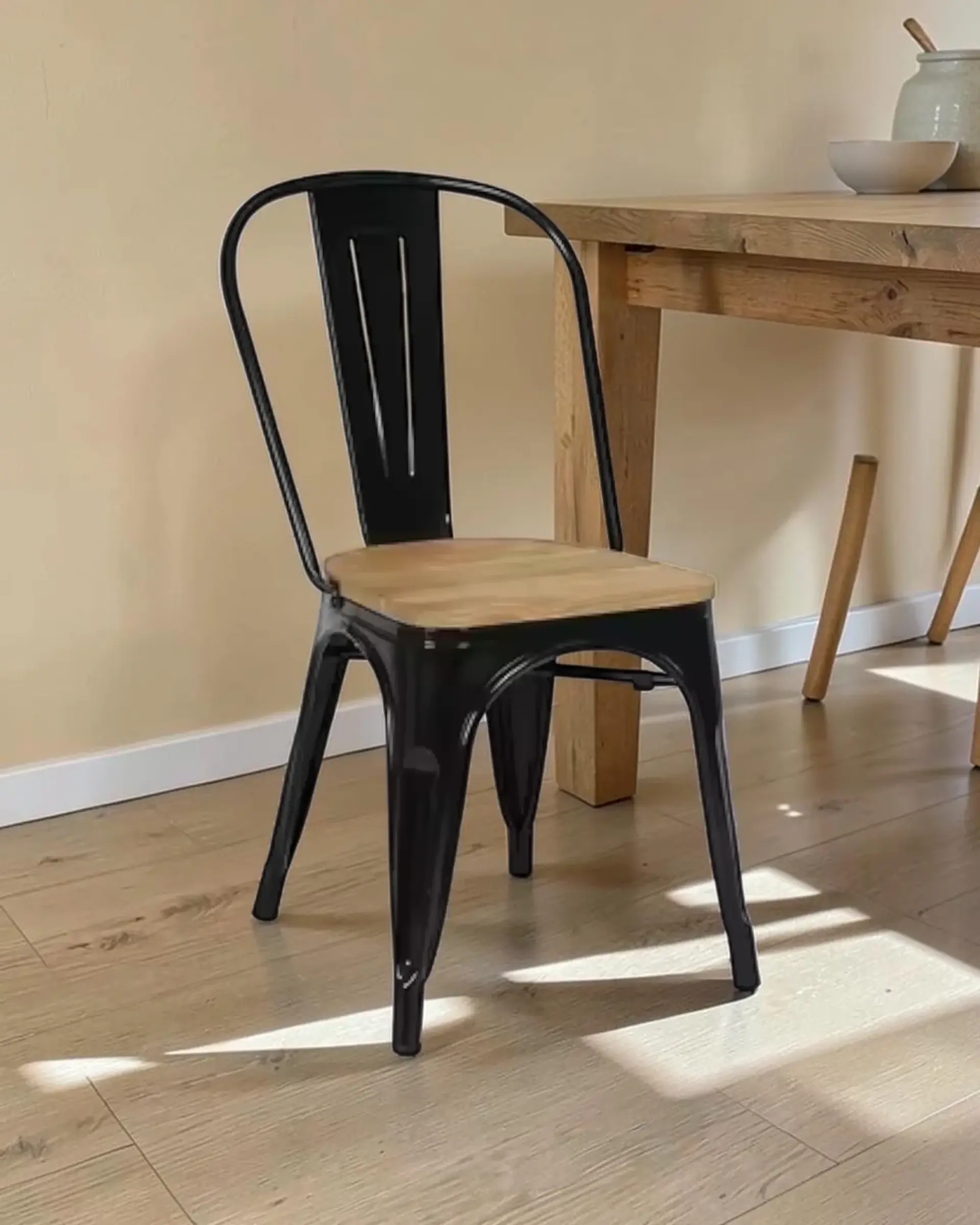 Silla Tolix con Madera 2