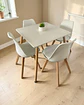 Comedor Cuadrado Melamina con Sillas Tulip - Miniatura 2