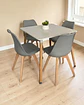 Comedor Cuadrado Melamina con Sillas Tulip - Miniatura 3
