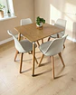 Comedor Cuadrado Melamina con Sillas Tulip - Miniatura 8