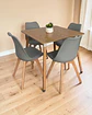 Comedor Cuadrado Melamina con Sillas Tulip - Miniatura 9