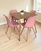 Comedor Cuadrado Melamina con Sillas Tulip - Miniatura 12