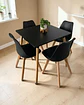 Comedor Cuadrado Melamina con Sillas Tulip - Miniatura 17