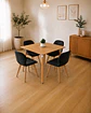 Comedor Cuadrado Melamina con Sillas Radar Velvet - Miniatura 7