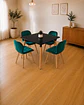 Comedor Cuadrado Melamina con Sillas Radar Velvet - Miniatura 12