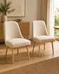  Pack 2 Sillas Comedor Lena Tela - Miniatura 2