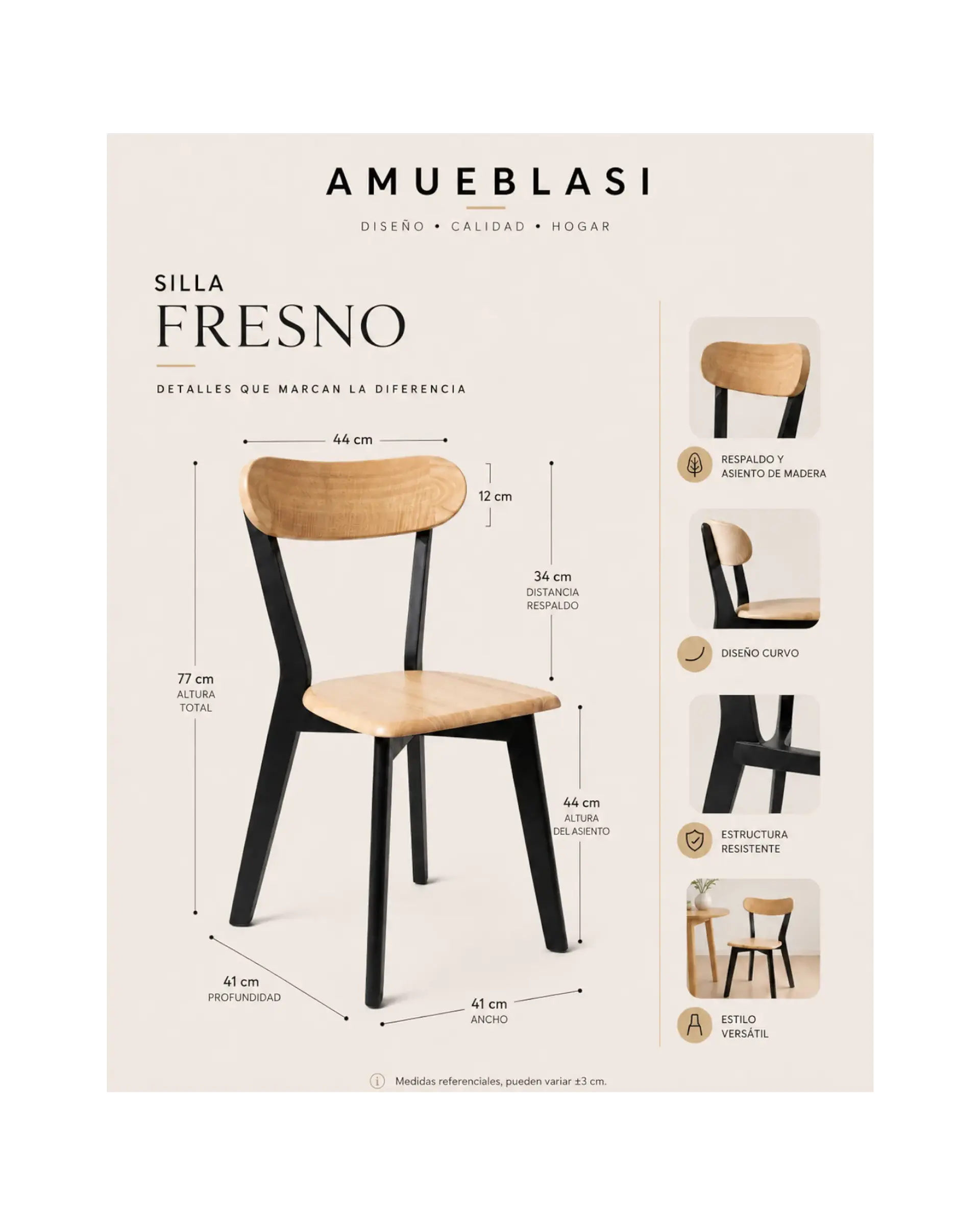Silla Fresno de Madera 10