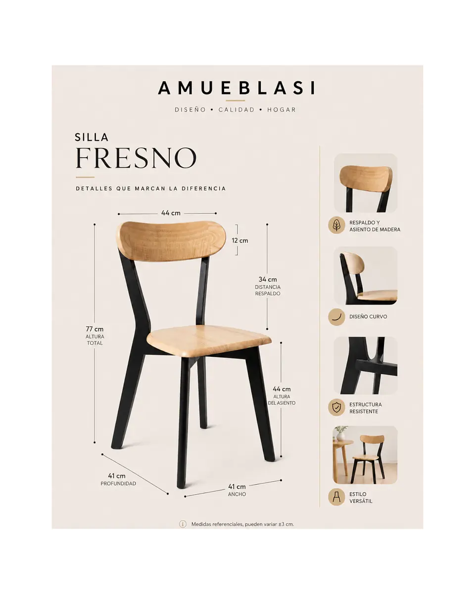 Silla Fresno de Madera 10