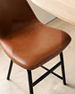 Silla Burgos Cuero PU Marrón Camel - Miniatura 3