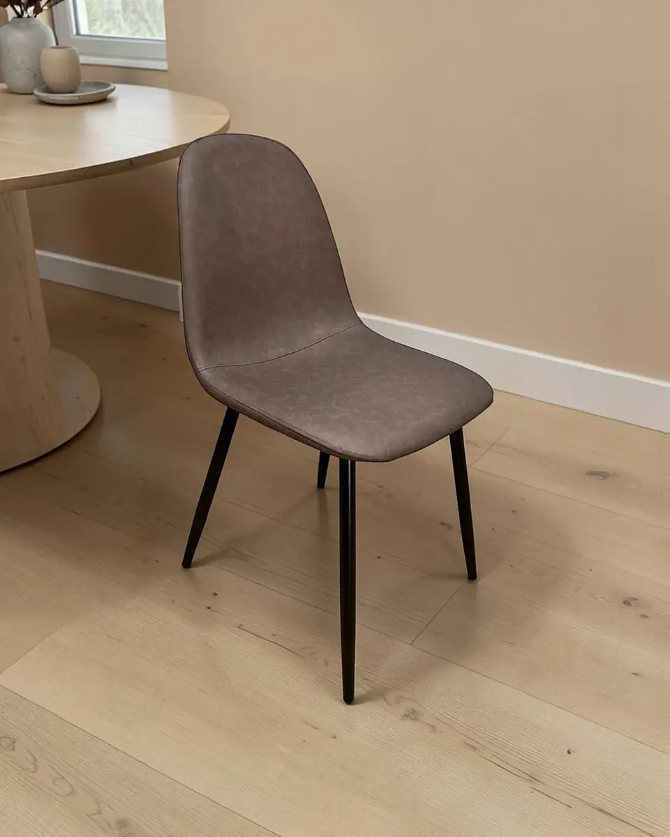 Comedor Rectangular de Vidrio Elite con Sillas Scoop PU 3