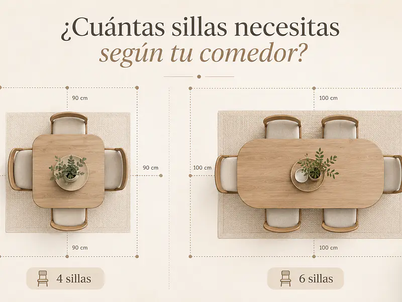 ¿Cuántas Sillas Necesito Según el Tamaño de mi Mesa?