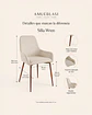 Pack 4 Sillas Wren Lino Beige - Miniatura 6
