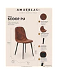 Pack 2 Sillas Scoop PU Patas Negras - Miniatura 7
