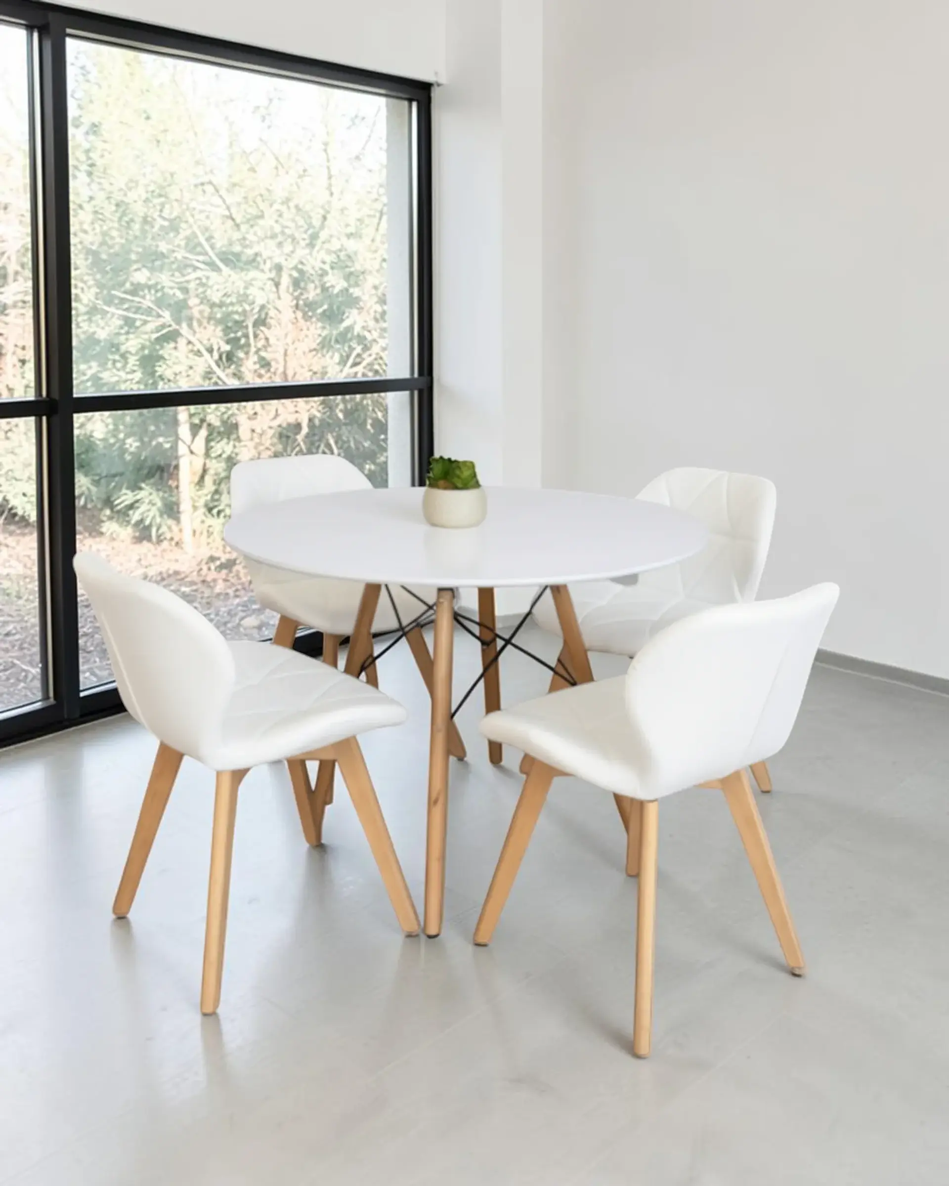 Comedor Redondo Melamina Eames con Sillas Radar Fiori  8