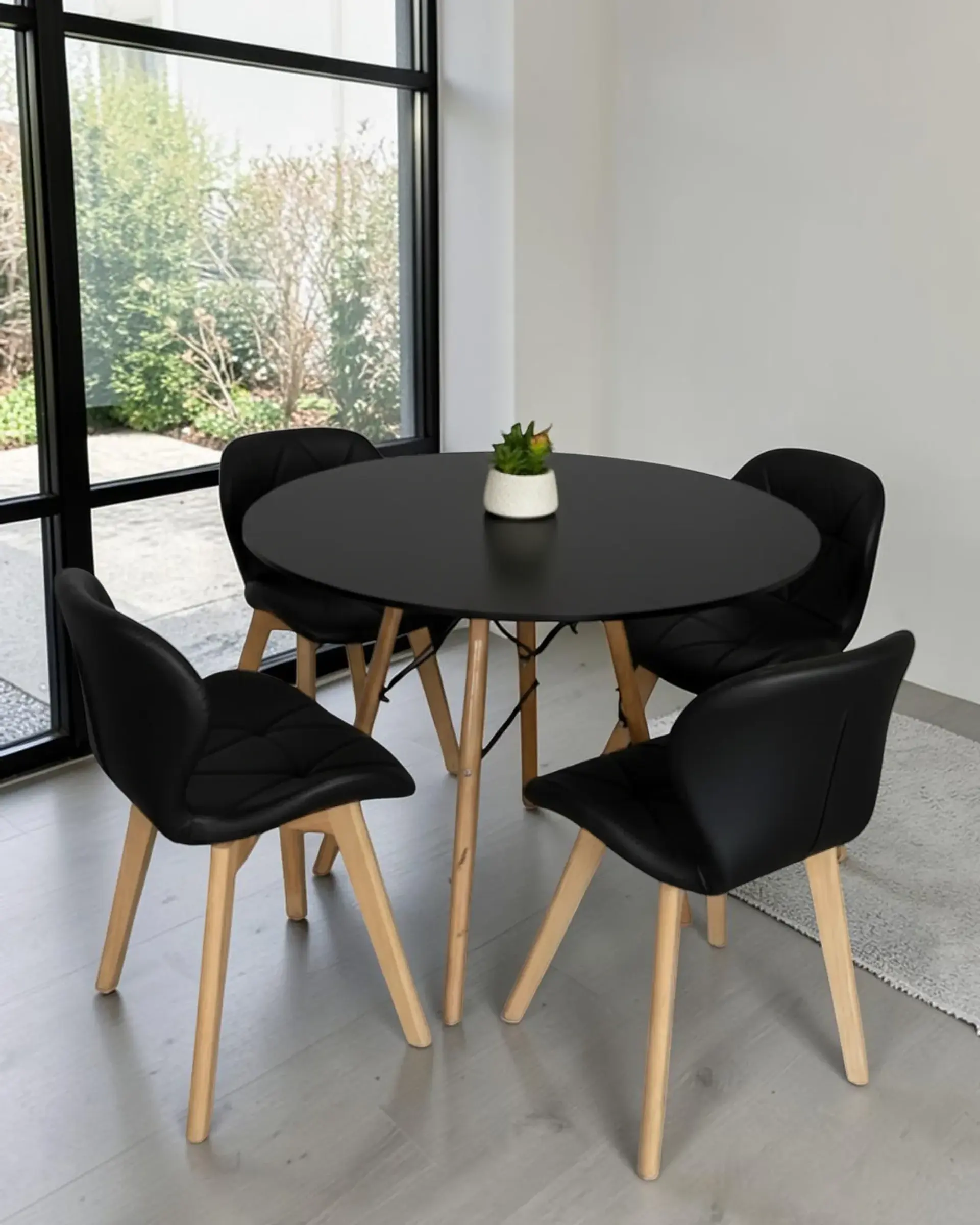 Comedor Redondo Melamina Eames con Sillas Radar Fiori  5