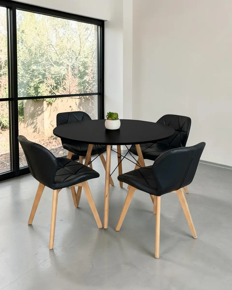 Comedor Redondo Melamina Eames con Sillas Radar Fiori  18