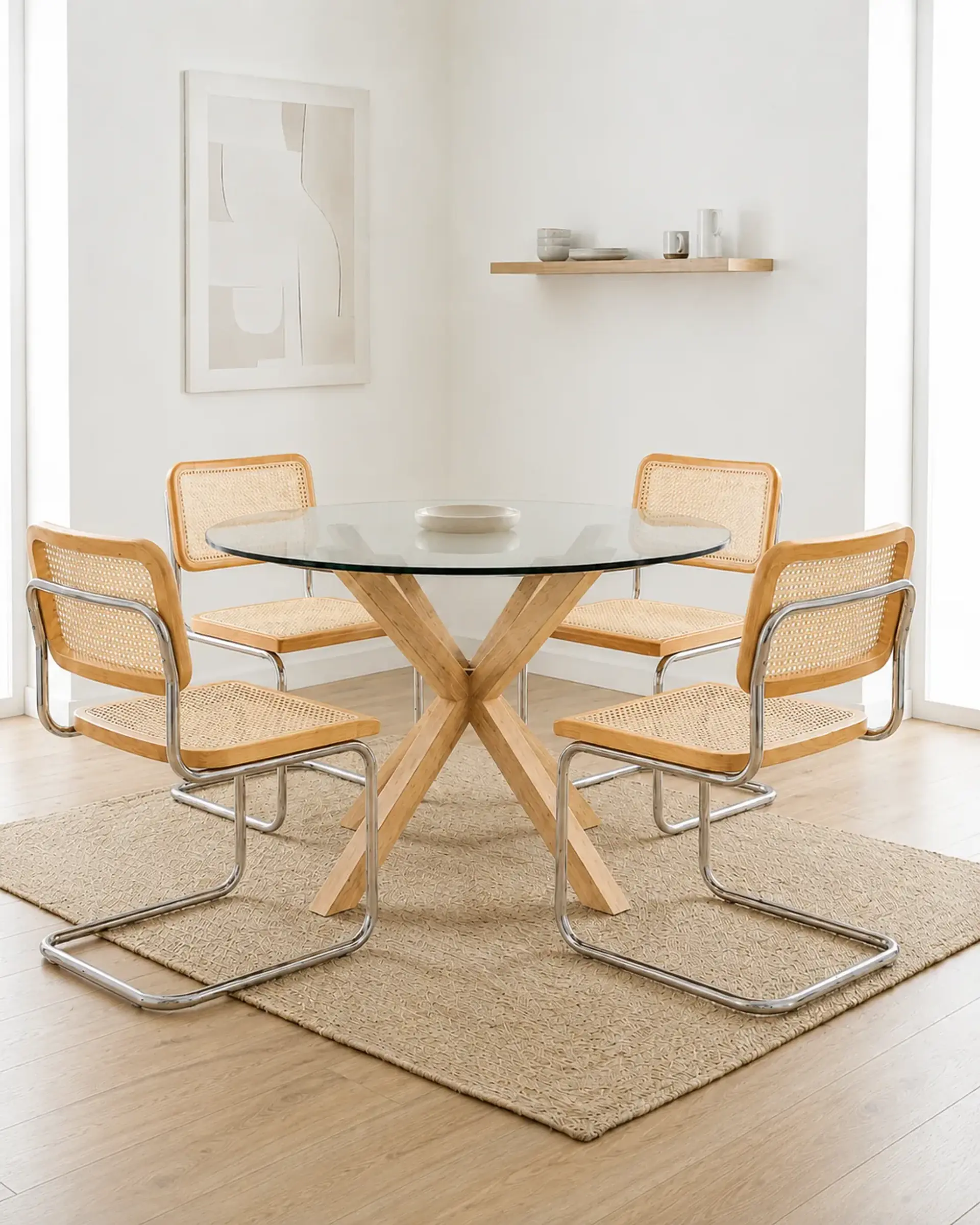 Comedor Redondo Madrid con Sillas Breuer Ratán 2