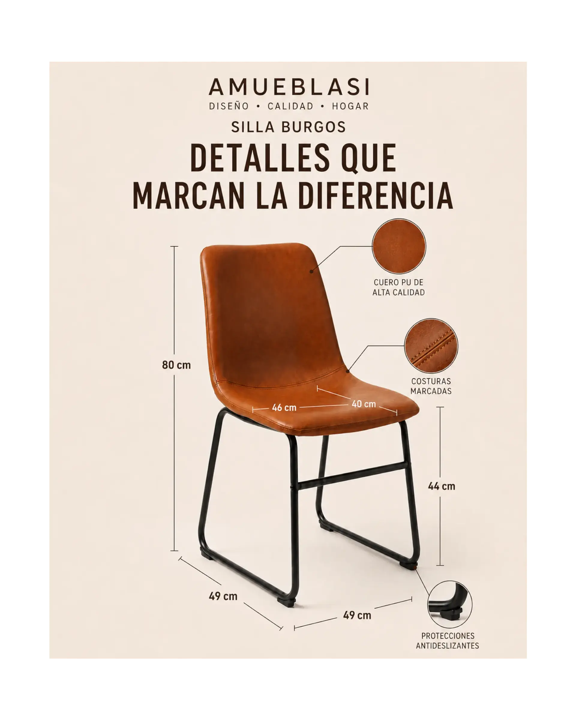 Comedor Rectangular Industrial Madera con Sillas Burgos 5