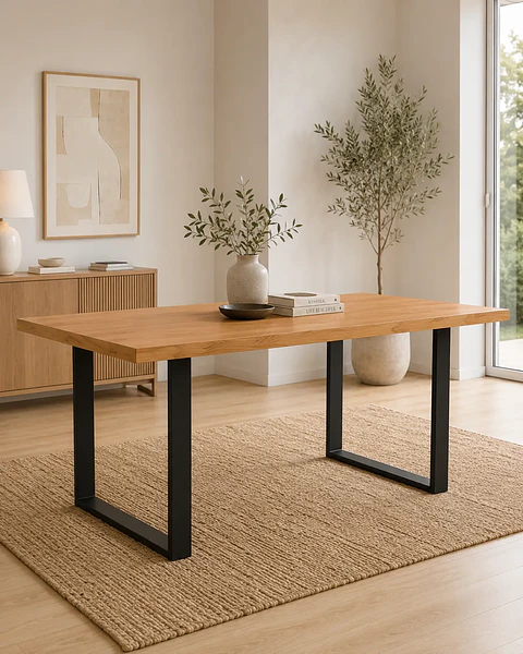 Mesa Rectangular Industrial Madera