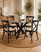 Comedor Redondo Madrid Sillas Crossback Madera - Miniatura 2