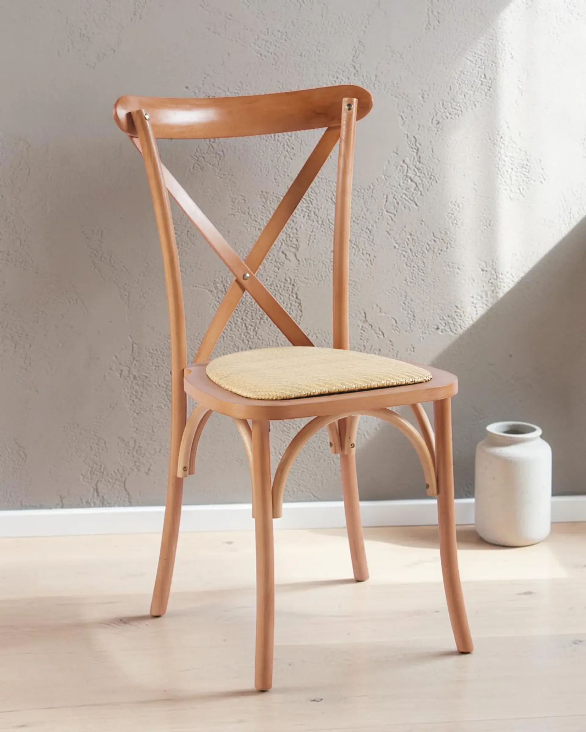 Comedor Redondo Madrid Sillas Crossback Madera 11
