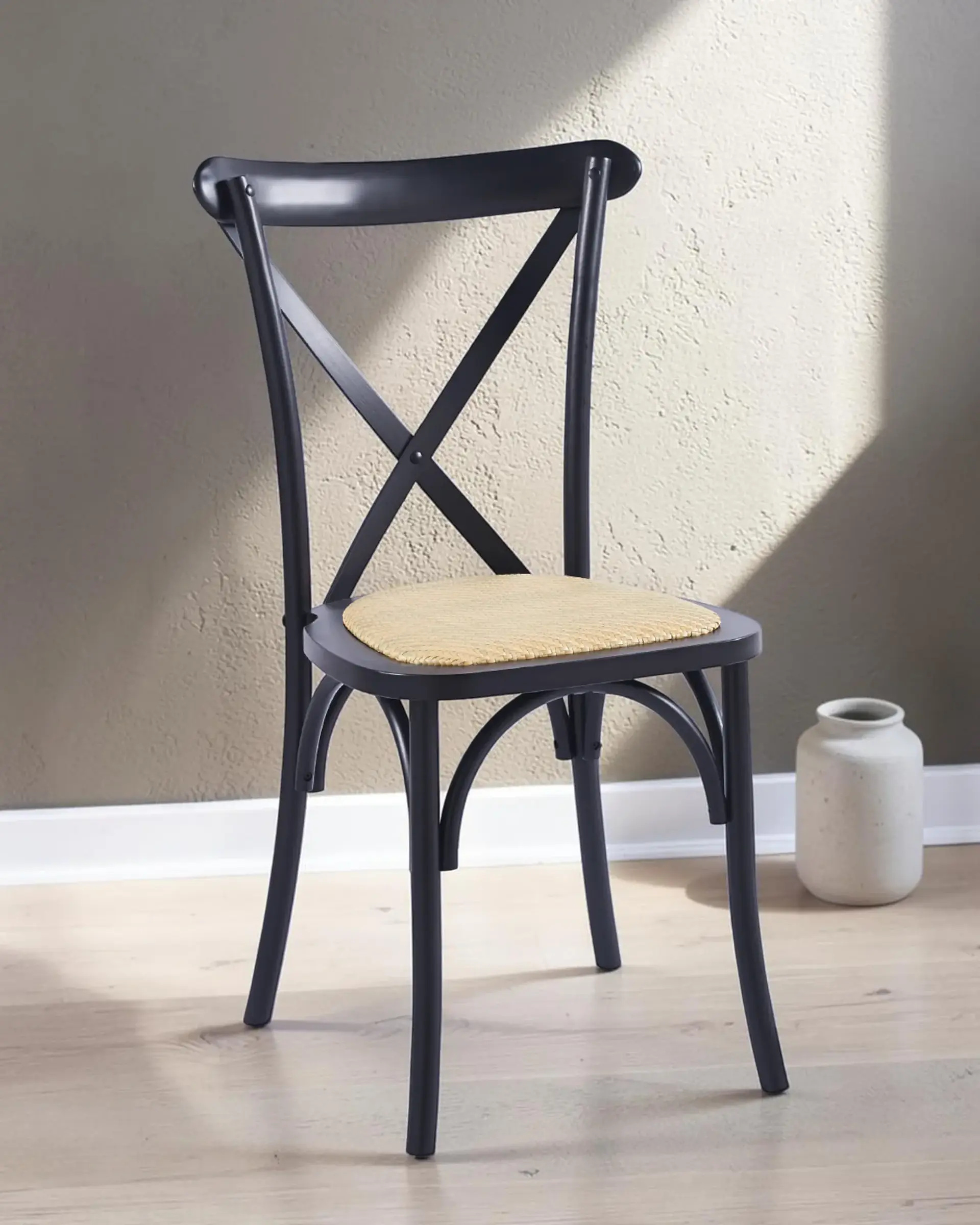 Comedor Redondo Madrid Sillas Crossback Madera 12